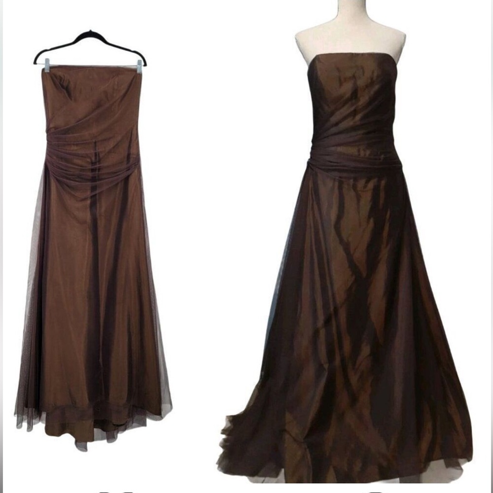Elegant Brown Evening Gown